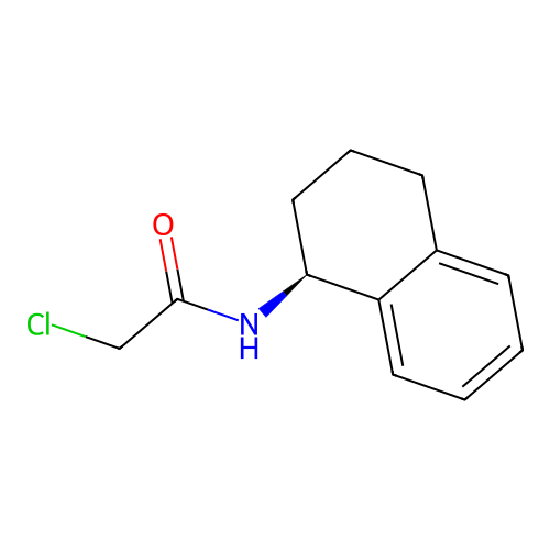2-chloro-N-[(1S)-1,2,3,4-tetrahydronaphthalen-1-yl]acetamide structure