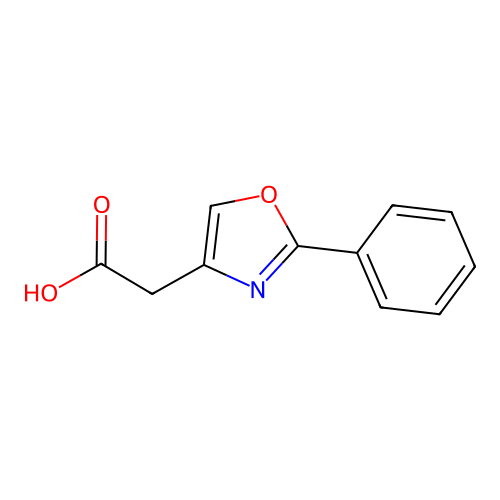 2-(2-Phenyl-1,3-oxazol-4-yl)acetic acid structure