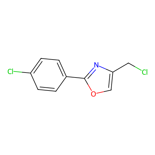 4-(Chloromethyl)-2-(4-chlorophenyl)-1,3-oxazole structure