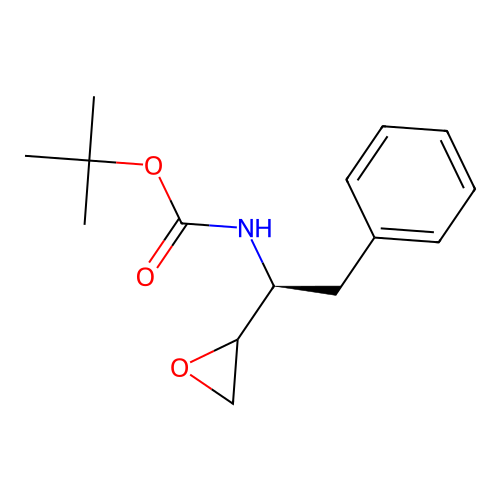 tert-butyl ((1S)-1-(oxiran-2-yl)-2-phenylethyl)carbamate structure