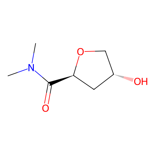 (2S,4R)-4-hydroxy-N,N-dimethyloxolane-2-carboxamide structure