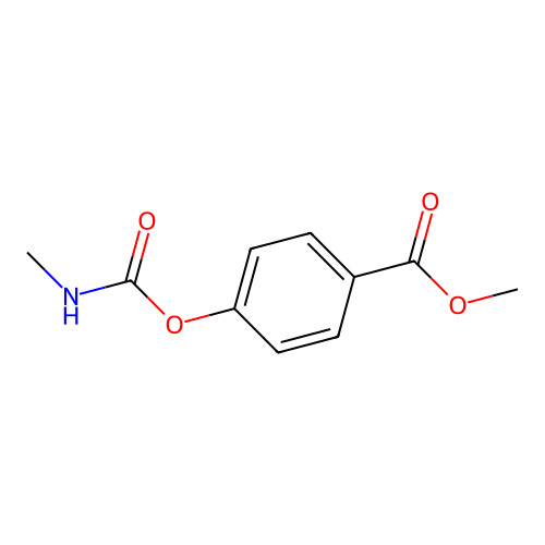 Methyl 4-[(methylcarbamoyl)oxy]benzoate structure