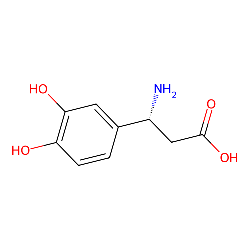 3,4-Dihydroxy-l-beta-phenylalanine structure