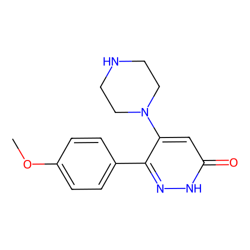 6-(4-Methoxyphenyl)-5-(piperazin-1-yl)pyridazin-3(2H)-one structure