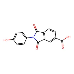2-(4-Hydroxyphenyl)-1,3-dioxoisoindoline-5-carboxylic acid structure