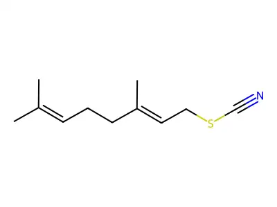 3,7-Dimethylocta-2,6-dienyl thiocyanate structure
