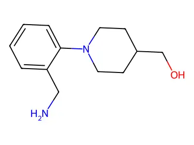 {1-[2-(Aminomethyl)phenyl]piperidin-4-yl}methanol structure