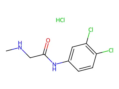 N-(3,4-dichlorophenyl)-2-(methylamino)acetamide structure
