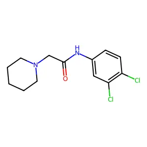 N-(3,4-dichlorophenyl)-2-piperidin-1-ylacetamide structure