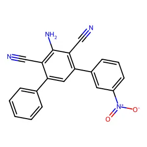 5'-Amino-3-nitro-1,1':3',1''-terphenyl-4',6'-dicarbonitrile structure
