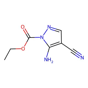 5-Amino-4-cyano-1-ethoxycarbonylpyrazole structure
