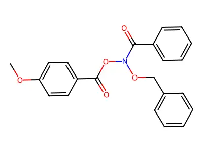 Benzamide, N-((4-methoxybenzoyl)oxy)-N-(phenylmethoxy)- structure