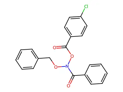 Benzamide, N-((4-chlorobenzoyl)oxy)-N-(phenylmethoxy)- structure