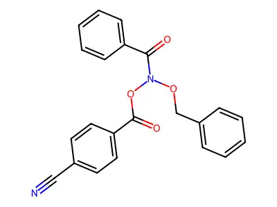 Benzamide, N-((4-cyanobenzoyl)oxy)-N-(phenylmethoxy)- structure
