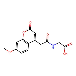 Glycine, N-[(7-methoxy-2-oxo-2H-1-benzopyran-4-yl)acetyl]- structure