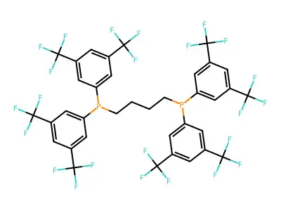 1,4-Bis[bis(3,5-ditrifluoromethylphenyl)phosphino]butane structure