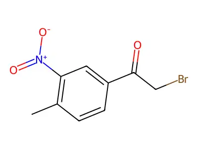 2-Bromo-1-(4-methyl-3-nitrophenyl)ethan-1-one structure