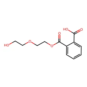 1,2-Benzenedicarboxylic acid, 1-(2-(2-hydroxyethoxy)ethyl) ester structure