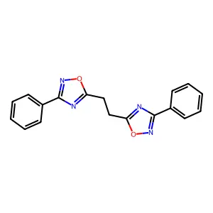 3-Phenyl-5-[2-(3-phenyl-1,2,4-oxadiazol-5-yl)ethyl]-1,2,4-oxadiazole structure