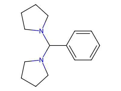 Pyrrolidine, 1,1'-(phenylmethylene)bis- structure