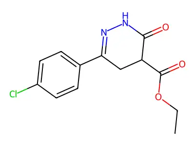 Ethyl 6-(4-chlorophenyl)-3-oxo-2,3,4,5-tetrahydro-4-pyridazinecarboxylate structure