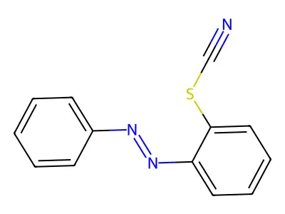 Thiocyanic acid, 2-(phenylazo)phenyl ester structure