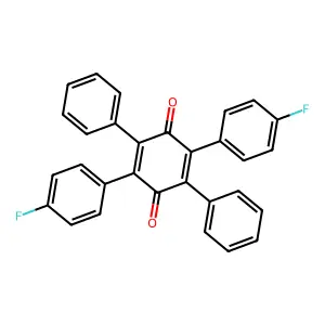 p-Benzoquinone, 2,5-bis(p-fluorophenyl)-3,6-diphenyl- structure