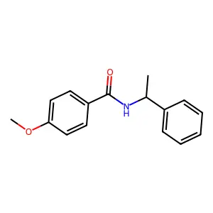 4-methoxy-N-[(1R)-1-phenylethyl]benzamide structure