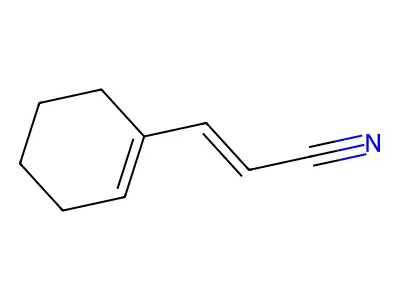 (2E)-3-(Cyclohex-1-EN-1-YL)prop-2-enenitrile structure