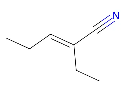(2E)-2-乙基戊-2-烯腈 structure