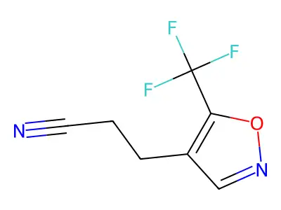 4-(2-Cyanoethyl)-5-(trifluoromethyl)isoxazole structure