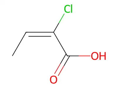 2-氯-2-丁烯酸 structure