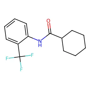 N-[2-(trifluoromethyl)phenyl]cyclohexanecarboxamide structure