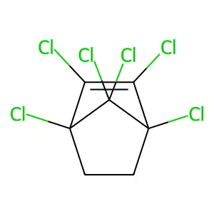 Bicyclo(2.2.1)hept-2-ene, 1,2,3,4,7,7-hexachloro- structure