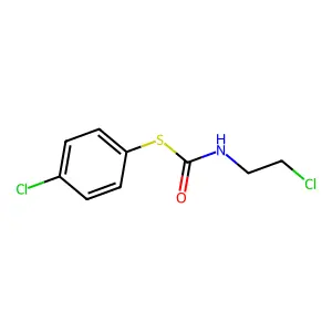 Carbamic acid, (2-chloroethyl)thio-, S-p-chlorophenyl ester structure