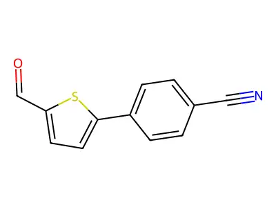 4-(5-Formylthiophen-2-yl)benzonitrile structure