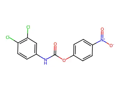 Carbamic acid, (3,4-dichlorophenyl)-, 4-nitrophenyl ester structure