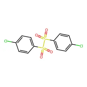 1,2-Bis(4-chlorophenyl)disulfane 1,1,2,2-tetraoxide structure