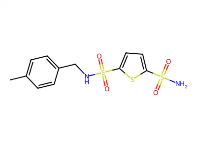 N2-[(4-methylphenyl)methyl]thiophene-2,5-disulfonamide structure