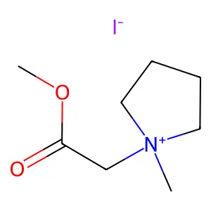 1-(2-Methoxy-2-oxoethyl)-1-methylpyrrolidin-1-ium iodide structure