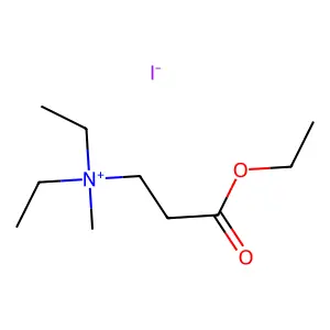 Ammonium, (2-carboxyethyl)diethylmethyl-, iodide, ethyl ester structure
