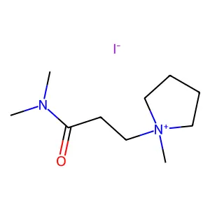 Propionamide, N,N-dimethyl-3-(1-methylpyrrolidin-1'-yl)-, iodide structure