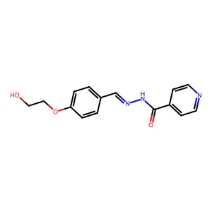 4-Pyridinecarboxylic acid, 2-[[4-(2-hydroxyethoxy)phenyl]methylene]hydrazide structure