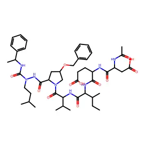 Azapeptide-based compound 48 structure