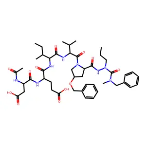 Azapeptide-based compound 28 structure