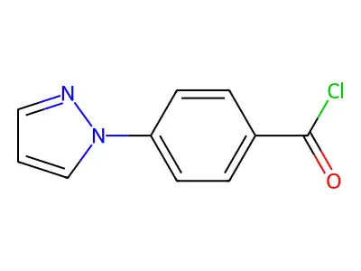 4-(1H-pyrazol-1-yl)benzoyl chloride structure