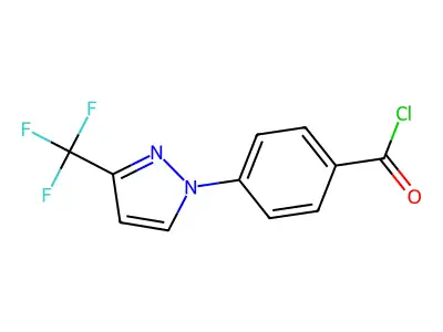 4-[3-(trifluoromethyl)-1H-pyrazol-1-yl]benzoyl chloride structure