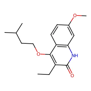3-Ethyl-4-(isopentyloxy)-7-methoxy-2(1H)-quinolinone structure