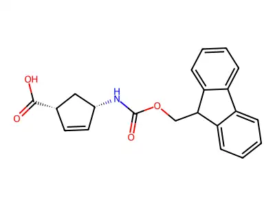4-({[(9H-Fluoren-9-YL)methoxy]carbonyl}amino)cyclopent-2-ene-1-carboxylic acid structure