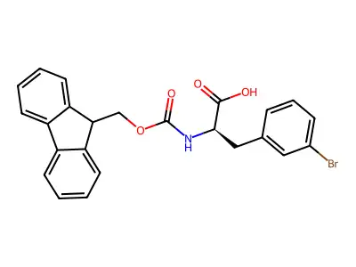Fmoc-3-bromo-L-phenylalanine structure